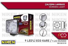 KARE GERI VITES/CALISMA LAMBASI ECO 9 LED - NIKEN 0520020101