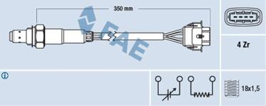 OKSIJEN SENSORU ARKA OPEL ASTRA G CORSA C VECTRA - FAE 77155