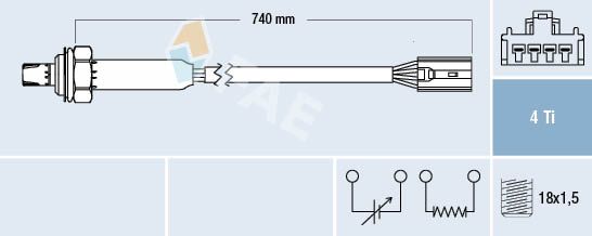 Oksijen Sensor Ota4f E5f1 Volvo S40 İ V40 1.6 1. - FAE 77189