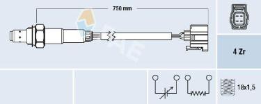 OKSIJEN SENSORU KATALIZATOR SONRASI W204 11-14 W - FAE 77339