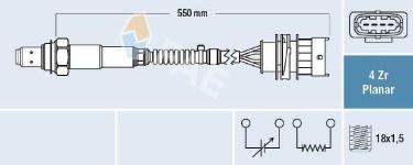OKSIJEN SENSORU KONUM 1 Z16XEP ASTRA G/H VECTRA  - FAE 77526