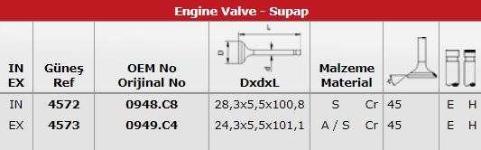 SUBAP TAKIMI EMME/EGSOZ C3 P1007 P207 P307 - GUNES 4572-4573