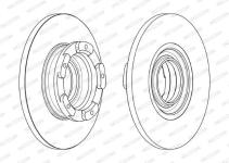 ARKA FREN DISK AYNASI TRANSIT CUSTOM V362 2 - FERODO DDF2471