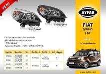 FAR SOL MOTORLU KROM CERCEVELI FIAT DOBLO 15  - AYFAR 505311