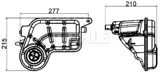 RADYATOR YEDEK SU DEPOSU GENLESME KABI VW A - BEHR CRT20000S
