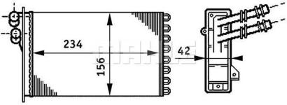 KALORIFER RADYATORU 18764 VW GOLF4-BORA-A3-T - BEHR AH72000S