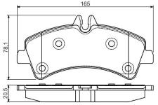 FREN BALATASI ARKA MERCEDES MB SPRINTER 5 - BOSCH 0986495099