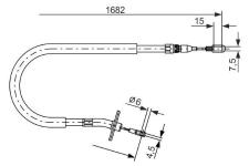 FREN HALATI SOL ARKA 1682mm MERCEDES SPRI - BOSCH 1987477703