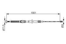 El Fren Teli 36347 1560 Mm Vw Touran Bm 04-10 1t0609721k - BOSCH 1987482264