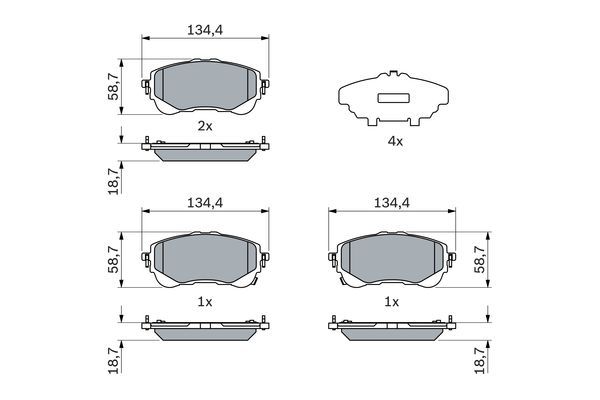 FREN BALATASI ON TOYOTA COROLLA E21 1.6 V - BOSCH 0986424898