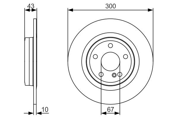 FREN DISKI ARKA MERCEDES SLK-CLASS R172 1 - BOSCH 0986479A38
