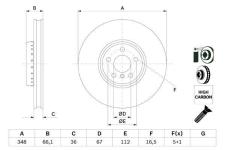 FREN DISKI ON SAG BMW G20 G22 G30 G32 G11 - BOSCH 0986479F59