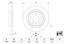 FREN DISKI ARKA ADET 16INCH FREN SISTEMI  - BOSCH 0986479F83