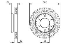 FREN DISKI ON TOYOTA LAND CRUISER - BOSCH 0986479V50