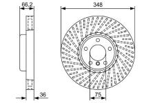 FREN DISKI ON SOL BMW F06-F07-F10-F10 LCI - BOSCH 0986479W19