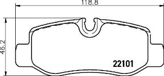 Fren Balatasi Mercedes W447 Vito Arka - BREMBO P50126