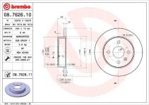 Arka Fren Diski 4 Bijon Astra G Zafira A Meriva A Astra H - BREMBO 08762610