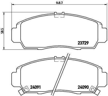 On Fren Balatasi Honda Civic 1.4-1.6-1.8 Hb-sedan Fd6 2006-C - BREMBO P28034