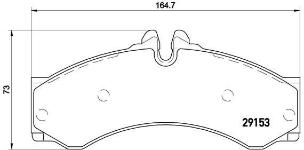 On/arka Fren Balatasi Cift Teker-Vw Lt 97-07 - BREMBO P50028