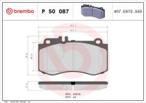 Fren Balatasi On Mercedes 212 E 350/400/500 -218 Cls - BREMBO P50087