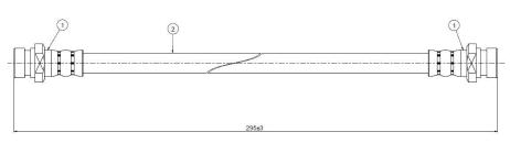 Fren Hortumu On-arka Hyunda H-100 93-00/h-1 97- - CAVO C800240A