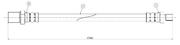 FREN HORTUMU ARKA PEUGEOT 406 ALL MODELS 95- - CAVO C800529B
