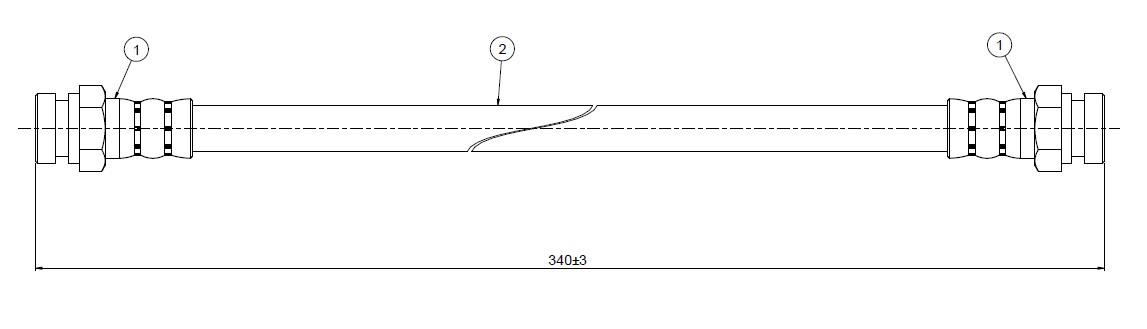 ARKA FREN HORTUMU VOLVO S40-V40  96-04 - CAVO C800561A