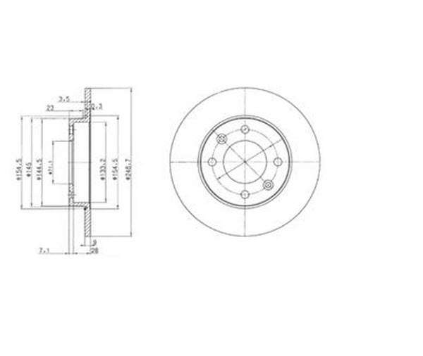 FREN DISKI CIFTLI PAKET DELIKSIZ ARKA CITROE - DELPHI BG3653
