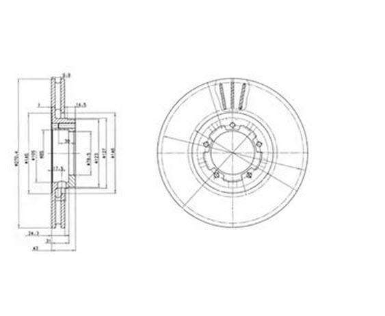 ON FREN AYNASI HAVALI TRANSIT TOURNEO TRANSI - DELPHI BG2663