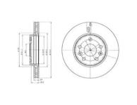 FREN DISKI CIFTLI PAKET - BOYALI. DELIKLI O - DELPHI BG4317C
