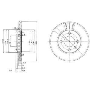 FREN DISKI CIFTLI PAKET DELIKLI ON SEAT//VW  - DELPHI BG2982