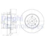 FREN DISKI CIFTLI PAKET - BOYALI. DELIKSIZ  - DELPHI BG3885C