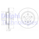 FREN DISKI CIFTLI PAKET - BOYALI. DELIKSIZ  - DELPHI BG4199C