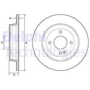 FREN DISKI ARKA DUZ HYUNDAI ACCENT BLUE 2011 - DELPHI BG4564