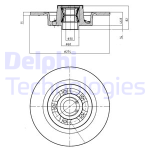 FREN DISKI TEKLI PAKET DELIKSIZ ARKA RENAU - DELPHI BG9026RS