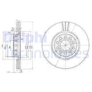 FREN DISKI CIFTLI PAKET DELIKLI ON AUDI//SEA - DELPHI BG3657