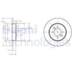 ARKA FREN AYNASI DISKI LAGUNA I SAFRANE 1.6/ - DELPHI BG2694