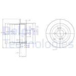 FREN DISKI ARKA DUZ KARBONLU - 262-4 - HYUND - DELPHI BG4097