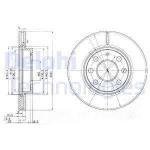 FREN DISKI CIFTLI PAKET DELIKLI ON OPEL CORS - DELPHI BG3568