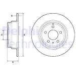 Arka Fren Disk Aynasi Havali Volvo 850 91 96 C70 97 05 S70 9 - DELPHI BG2842