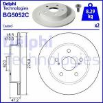 ARKA FREN DISKI CIFTLI PAKET BOYALI DELIKSI - DELPHI BG5052C