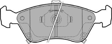 FREN BALATASI ON TOYOTA AVENSIS 1.6/1.8/2.0  - DELPHI LP1231