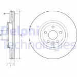 FREN DISKI ON RANGE ROVER VELAR L560 17 JAG - DELPHI BG9177C