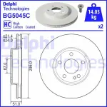Fren Diski Mercedes W177 18 -W247 18 -C118 19 -On Takim - DELPHI BG5045C