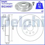 FREN DISKI ARKA DELIKSIZ ASTRA F 1.6 16V 98 - DELPHI BG3406T