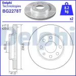 FREN DISKI CIFTLI PAKET DELIKLI ON OPEL//CH - DELPHI BG2278T