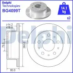 FREN DISKI ARKA DELIKSIZ DUCATO BOXER JUMPE - DELPHI BG4099T