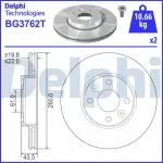 FREN DISKI CIFTLI PAKET DELIKLI ON DACIA//N - DELPHI BG3762T