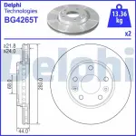 FREN DISKI ON HAVA KANALLI CAPTUR II 1.3 H5 - DELPHI BG4265T