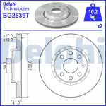 FREN DISKI VECTRA A  88-95/ASTRA F 91-98/CO - DELPHI BG2636T